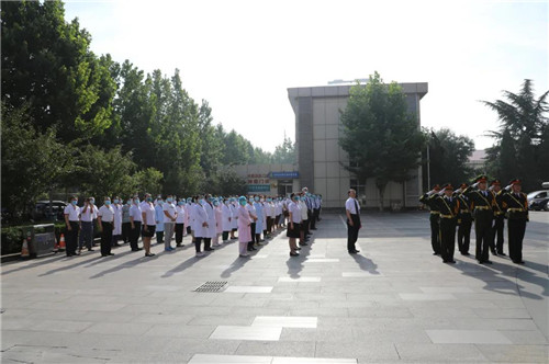 市五院举行庆祝中国共产党成立100周年 升旗仪式